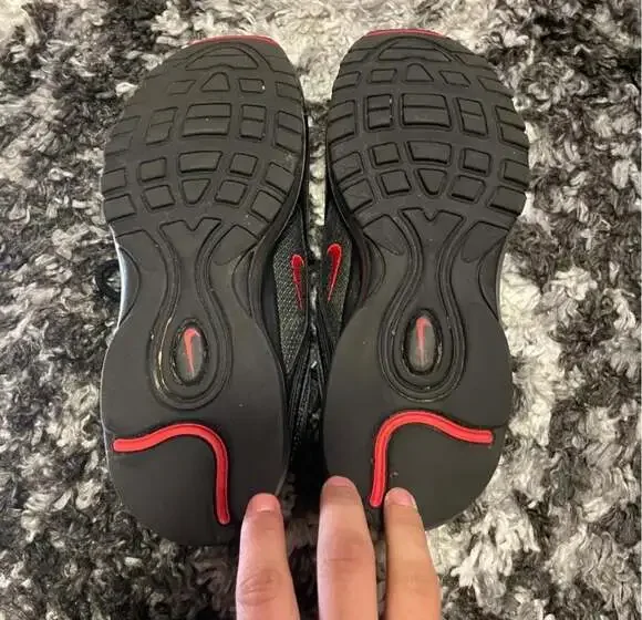 Nike Air Max 97 Black University Red Bred DV3486-001 Sneakers - Picture 4 of 5